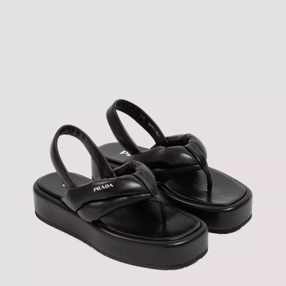Prada Platform Thong Slingback Sandals